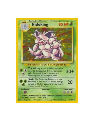 Nidoking (BS 11) POKEMON BASE SET ESPAÑOL