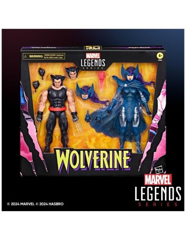 WOLVERINE & LADY PSYLOCKE SET 2 FIG. 15 CM X-MEN MARVEL LEGEND SERIES