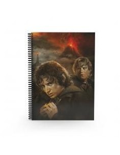 Libreta efecto 3d frodo y sam el señor de los anillos