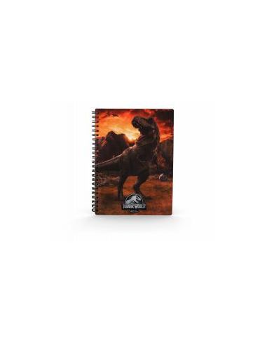 Libreta efecto 3d into the wild jurassic world