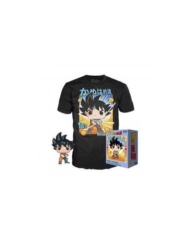 Pop & tee dragon ball z goku kamehameha funko + camiseta talla l ut - 56667l