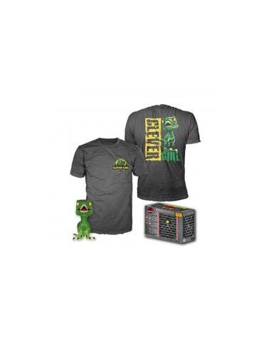 Pop & tee jurassic park clever raptor  funko + camiseta talla l