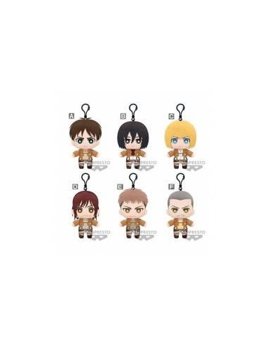 Peluche banpresto attack on titan tomonui plush assort series 1 unidad aleatoria