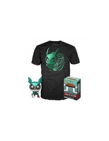 Pop & tee my hero academia deku con casco (full mech suit) funko + camiseta talla l