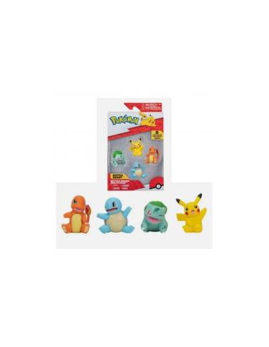Pack 4 figuras pokemon iniciales de kanto