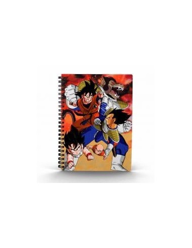 Libreta efecto 3d goku vs vegeta dragon ball z