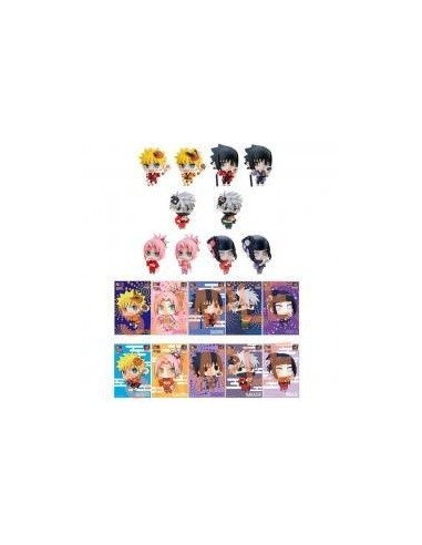 Set figuras con postales megahouse naruto shippuden petit chara land 10th anniversary