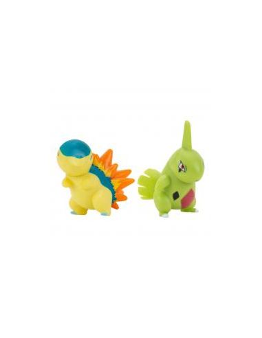 Pack de 2 figuras jazwares pokemon batalla cyndaquil & larvitar 5 cm