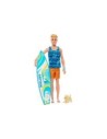 Muñeco barbie mattel ken tabla de surf