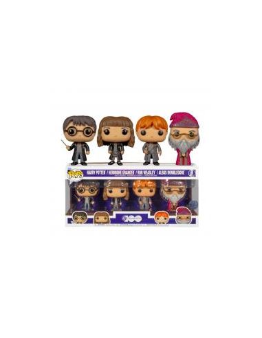 Funko pop harry potter pack 4 figuras harry hermione dumbledore ron