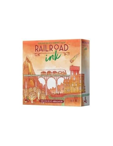 Juego de mesa railroad ink: edicion rojo abrasador pegi 8