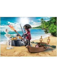 Playmobil starter pack pirata con bote de remos
