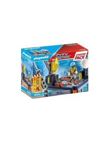 Playmobil  starter pack construccion con grua