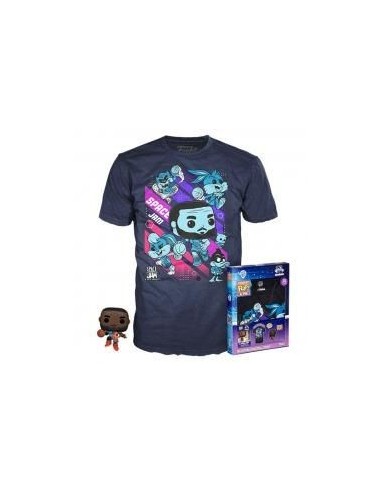 Pop & tee space jam looney tunes funko lebron james + camiseta pack 10 unidades todas las tallas