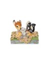 Figura enesco disney bambi y amigos entre flores