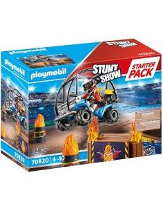 Playmobil starter pack stuntshow quad con rampa de fuego