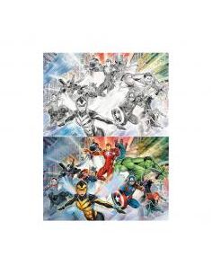 Puzzle para rascar prime 3d marvel collage de personajes 150 piezas