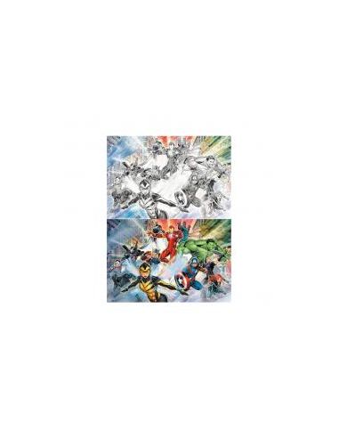 Puzzle para rascar prime 3d marvel collage de personajes 150 piezas