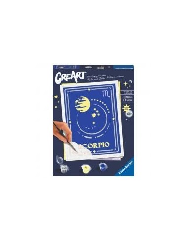 Kit para pintar con números ravensburger creart serie trend d zodiac: escorpio