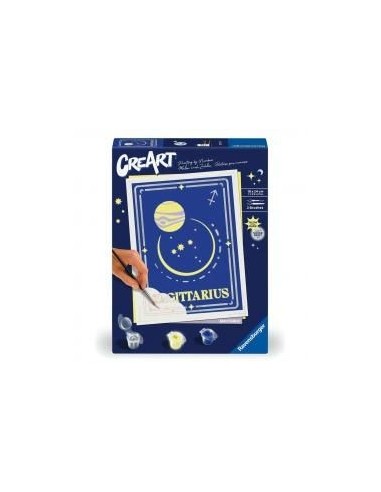 Kit para pintar con números ravensburger creart serie trend d zodiac: sagitario