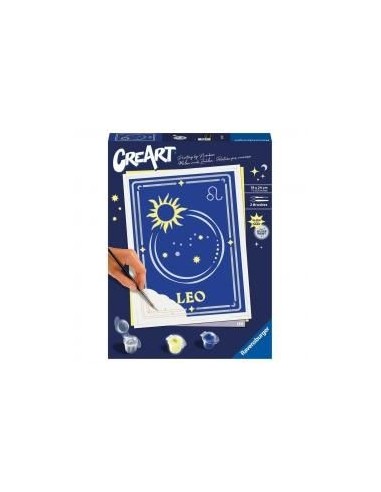 Kit para pintar con números ravensburger creart serie trend d zodiac: leo