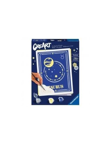 Kit para pintar con números ravensburger creart serie trend d zodiac: tauro