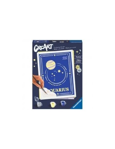 Kit para pintar con números ravensburger creart serie trend d zodiac: acuario