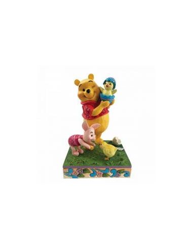 Figura enesco disney winnie the pooh winnie the pooh y piglet con pollitos