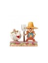 Figura enesco disney din don y la señora potts (cogsworth and mrs potts)