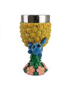 Cáliz decorativo enesco disney stitch con piña