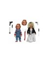 Pack 2 figuras bride of chucky chucky & tiffany 20 cm