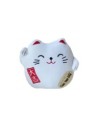 Peluche gato de la suerte lucky cat blanco 20 cm