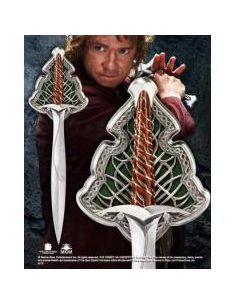Replica espada de acero the noble collection el hobbit bilbo baggin dardo tamaño real 55 cm