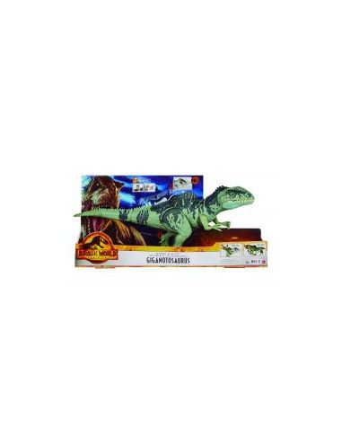 Figura mattel jurassic world dominion giganotosaurus golpea y ruge