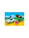 Playmobil 1.2.3 coche con remolque de caballo