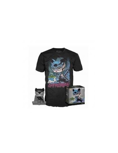 Pop & tee dc jim lee catwoman funko + camiseta talla m