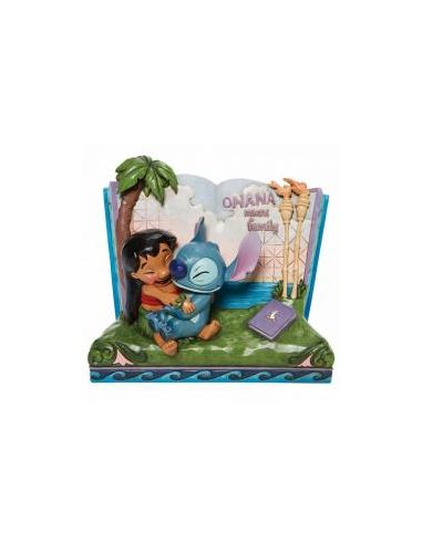Figura decorativa enesco disney lilo & stitch libro ohana