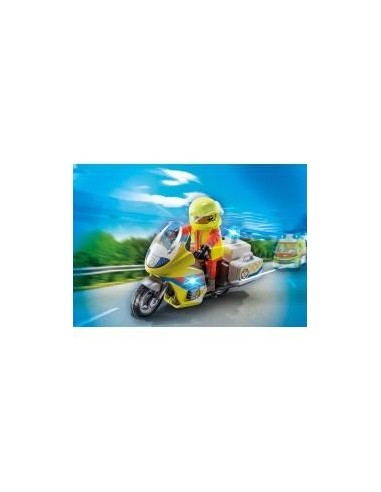 Playmobil moto de emergencias con luz intermiente