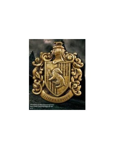 Escudo de pared the noble collection harry potter casa hufflepuff resina 20 x 28 cm