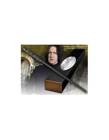 Replica the noble collection harry potter severus snape varita con caja y placa de identificacion