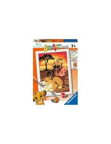 Kit para pintar con números ravensburger creart serie e el rey león