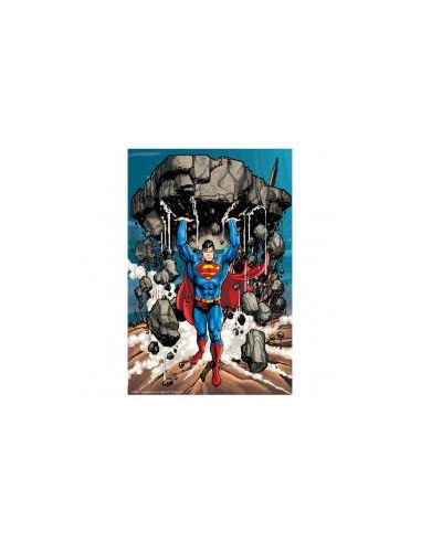 Puzzle 3d lenticular dc comics superman levantando escombros 300 piezas