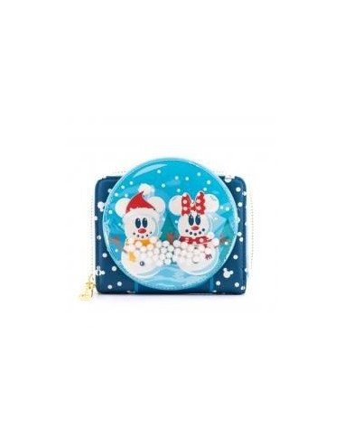 Monedero loungefly disney minnie y mickey muñecos de nieve