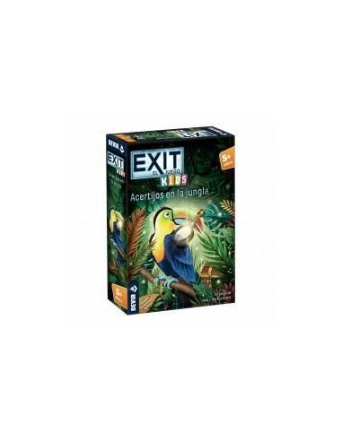 Juego de mesa devir exit kids acertijos en la jungla