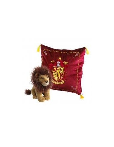 Peluche pack the noble collection harry potter leon mascota gryffindor + cojin gryffindor