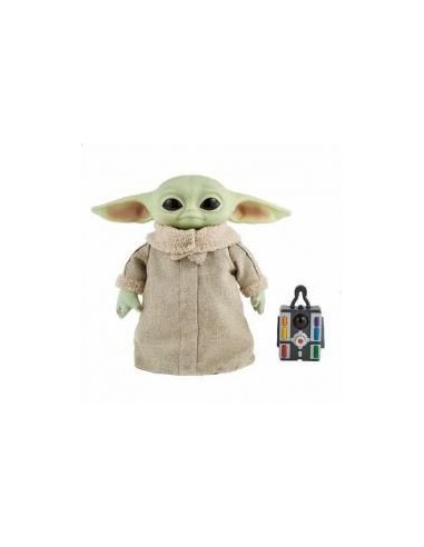 Peluche mattel el mandaloriano star wars baby yoda con control remoto