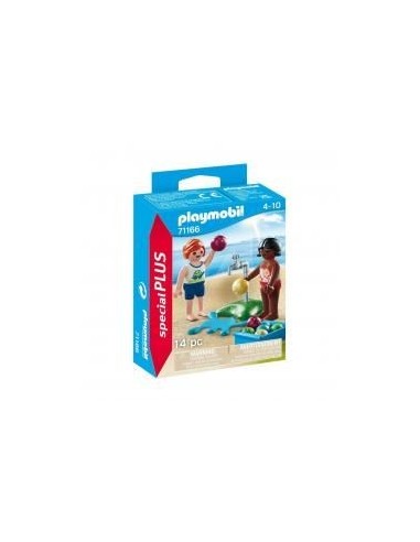 Playmobil niños con globos de agua