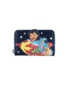 Cartera loungefly disney lilo & stitch aventura espacial lilo & stitch zip around wallet