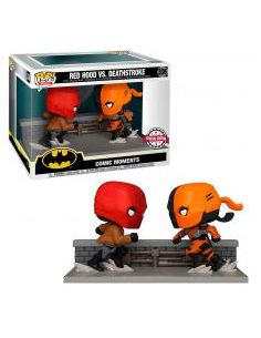 Funko pop moments pack doble dc red hood vs deathstroke exclusivo 48886