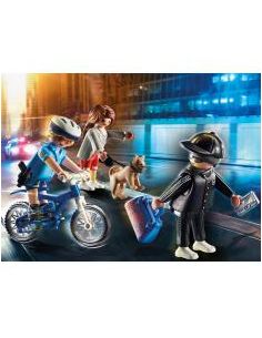 Playmobil ciudad bici policial persecucion del carterista